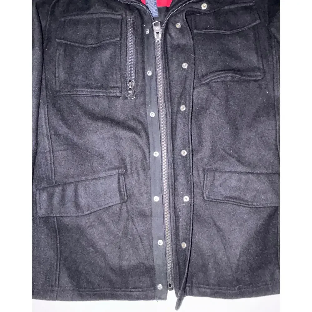 Buffalo David Bitton men’s large jacket wool zip up black - Picture 3 of 4